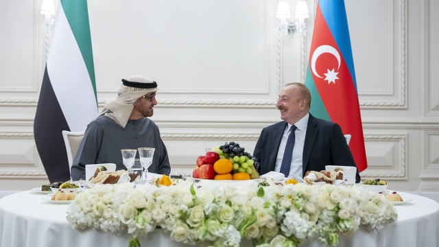 Photo: UAE President attends dinner banquet hosted by Azerbaijani President Ilham Aliyev in his honour
