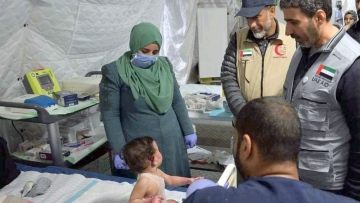 Photo: Ministry of Foreign Affairs delegation visits UAE field hospital in Gaza