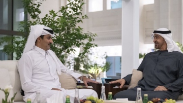Photo: UAE President, Emir of Qatar discuss fraternal relations, regional developments