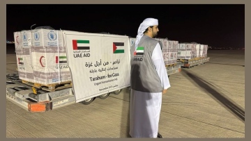 Photo: UAE sends 25 tonnes of urgent relief aid to Palestinians in Gaza Strip as part of 'Tarahum for Gaza' Campaign