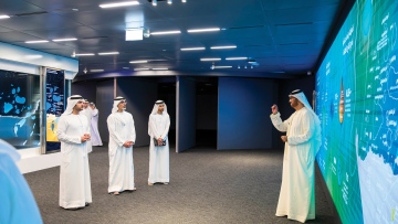 Photo: Khaled bin Mohamed bin Zayed receives Maktoum bin Mohammed bin Rashid at ADNOC’s headquarters