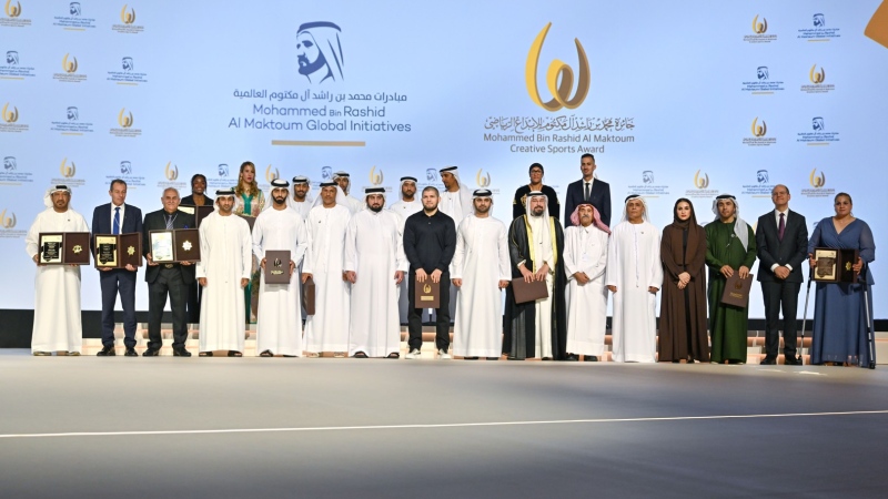 Photo: Ahmed bin Mohammed honours winners of the Mohammed Bin Rashid Al Maktoum Creative Sports Award