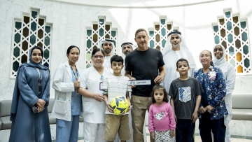 Photo: Italian Football legend Totti brings a smile to young football fans at PureHealth’s SKMC