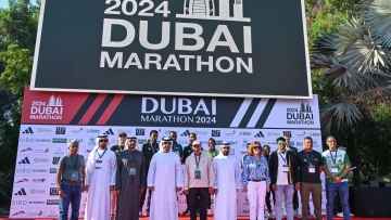 Photo: Mansoor bin Mohammed honours winners of Dubai Marathon 2024
